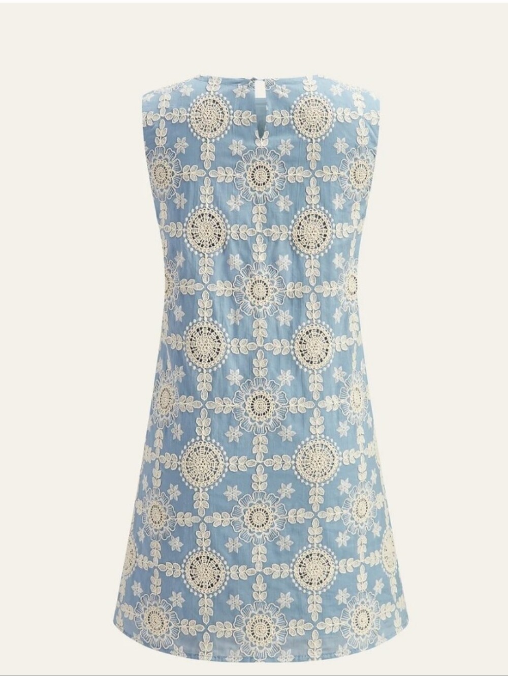 Embroidered Cotton Sleeveless Dress - Picture 5 of 9